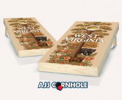 "West Virginia - State Illustration Motif" Cornhole Set